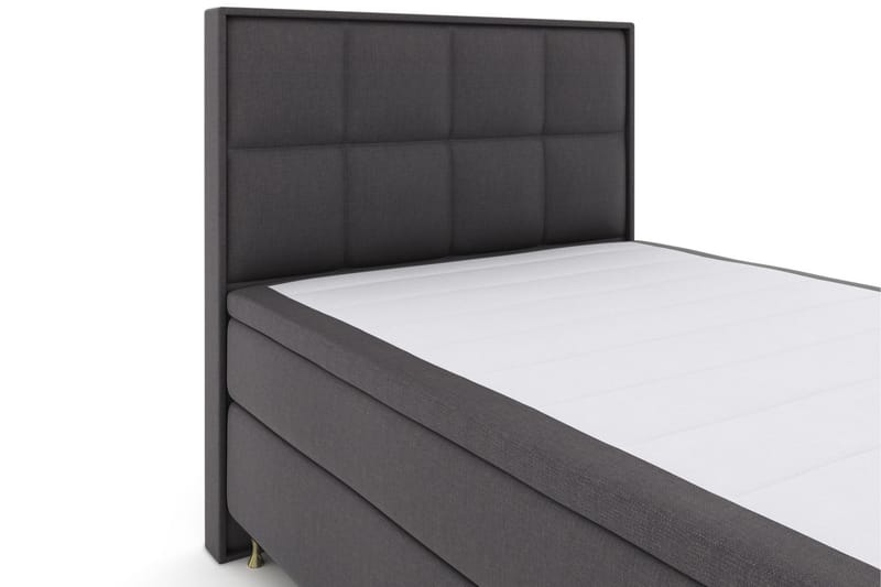 LEXI No 6 Sängpaket 140 Fast Latex/Memory - Mörkgrå/Guld - Möbler - Sovrum - Sängar - Komplett Sängpaket