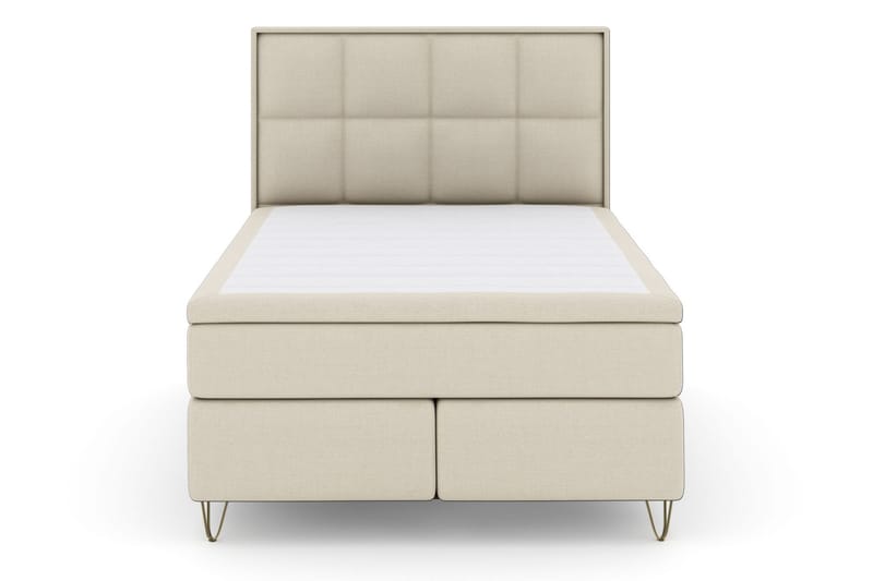 LEXI No 6 Sängpaket 140 F/M Latex/Memory - Beige/Metall V-form - Möbler - Sovrum - Sängar - Komplett Sängpaket