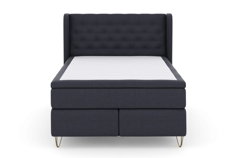 LEXI No 6 Sängpaket 140 F/M Memory/Pocket - Blå/Metall V-form - Möbler - Sovrum - Sängar - Komplett Sängpaket