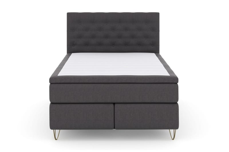 LEXI No 6 Sängpaket 140 F/M Memory/Pocket - Mörkgrå/Metall V-form - Möbler - Sovrum - Sängar - Komplett Sängpaket