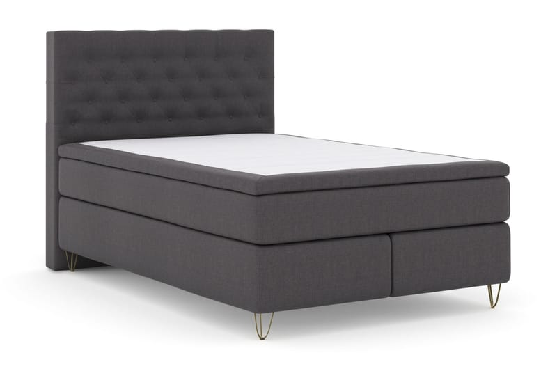 LEXI No 6 Sängpaket 140 F/M Memory/Pocket - Mörkgrå/Metall V-form - Möbler - Sovrum - Sängar - Komplett Sängpaket