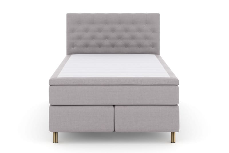 LEXI No 6 Sängpaket 140 Medium Memory/Pocket - Ljusgrå/Koppar - Möbler - Sovrum - Sängar - Komplett Sängpaket