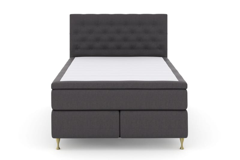 LEXI No 6 Sängpaket 140 Medium Memory/Pocket - Mörkgrå/Guld - Möbler - Sovrum - Sängar - Komplett Sängpaket