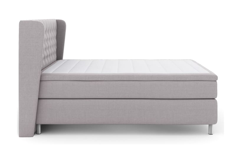 LEXI No 6 Sängpaket 180 Fast Memory/Pocket - Ljusgrå/Silver - Möbler - Sovrum - Sängar - Komplett Sängpaket