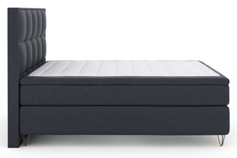 LEXI No 6 Sängpaket 180 F/M Memory/Pocket - Blå/Metall V-form - Möbler - Sovrum - Sängar - Kontinentalsängar