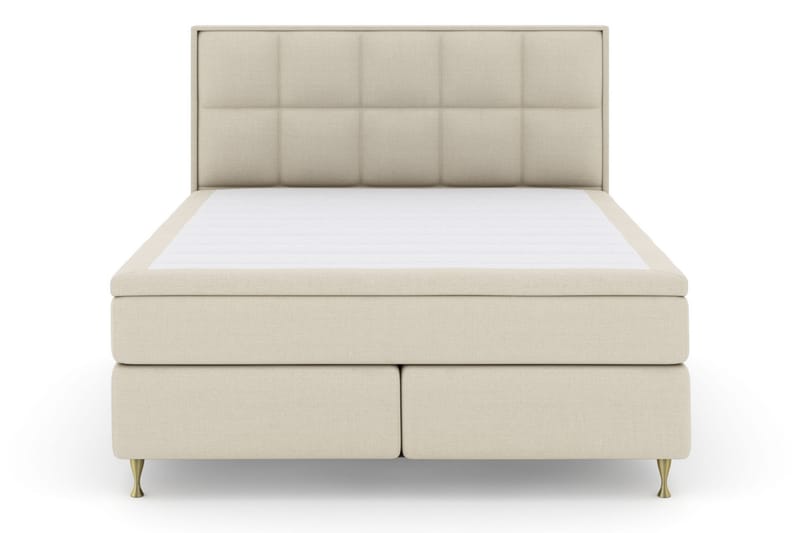 LEXI No 6 Sängpaket 210x210 Fast Latex/Memory, Beige/Guld