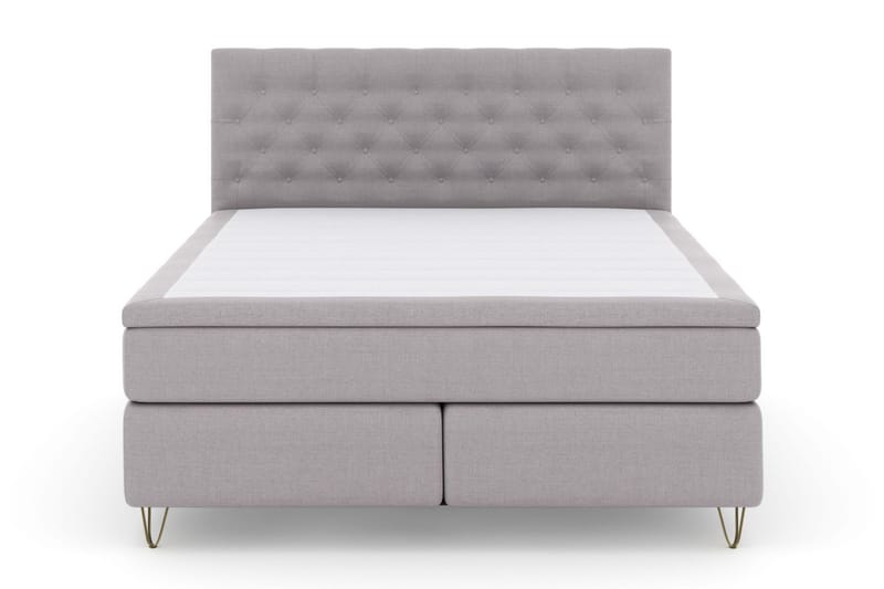 LEXI No 6 Sängpaket 210x210 Fast Latex/Memory - Ljusgrå/Metall V-form - Möbler - Sovrum - Sängar - Komplett Sängpaket