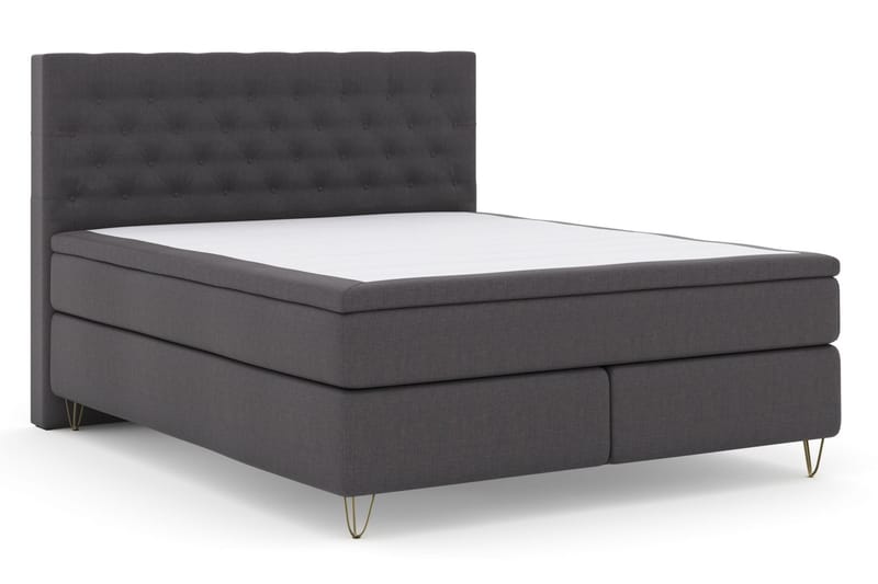 LEXI No 6 Sängpaket 210x210 Fast Latex/Memory - Mörkgrå/Metall V-form - Möbler - Sovrum - Sängar - Komplett Sängpaket