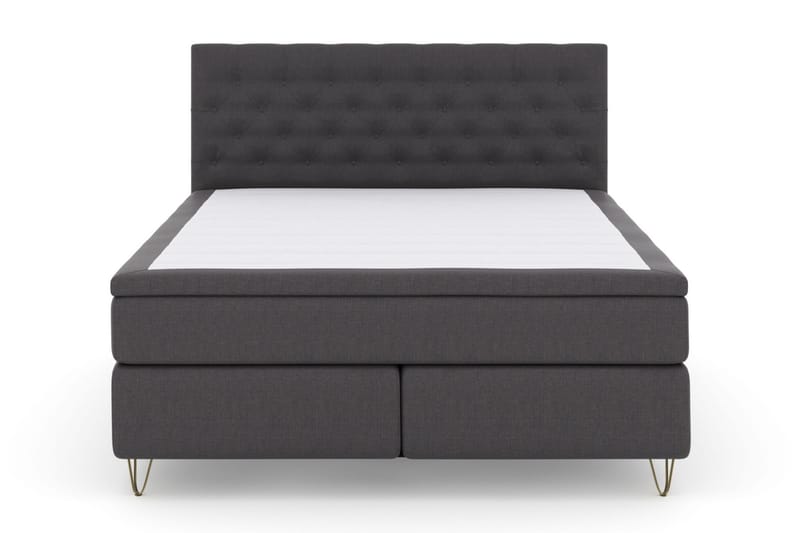LEXI No 6 Sängpaket 210x210 Fast Latex/Memory - Mörkgrå/Metall V-form - Möbler - Sovrum - Sängar - Komplett Sängpaket