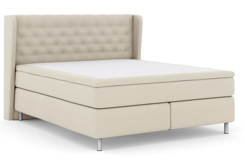 LEXI No 6 Sängpaket 210x210 Fast Memory/Pocket - Beige/Metall - Möbler - Sovrum - Sängar - Komplett Sängpaket