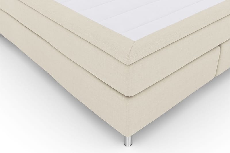 LEXI No 6 Sängpaket 210x210 Fast Memory/Pocket - Beige/Metall - Komplett Sängpaket - Kontinentalsängar