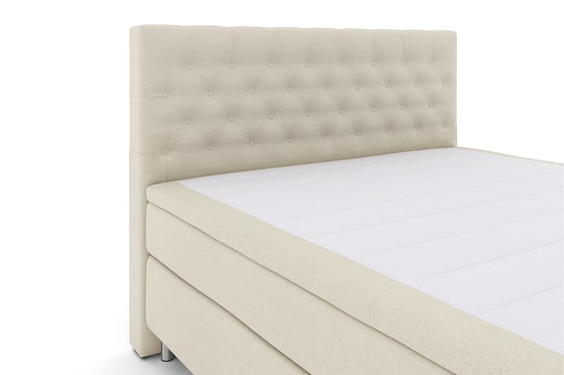 LEXI No 6 Sängpaket 210x210 Fast Memory/Pocket - Beige/Metall - Komplett Sängpaket - Kontinentalsängar