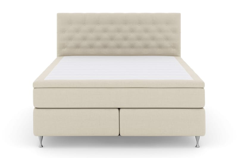 LEXI No 6 Sängpaket 210x210 Fast Memory/Pocket, Beige/Silver