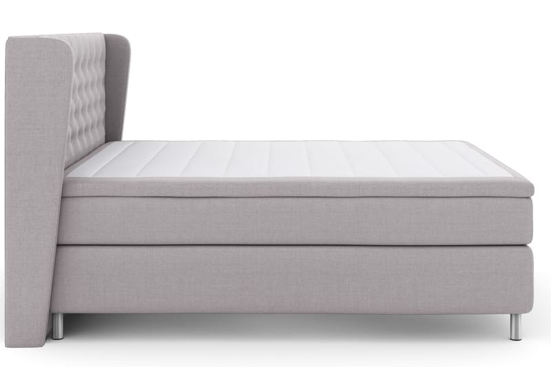LEXI No 6 Sängpaket 210x210 Fast Memory/Pocket - Ljusgrå/Metall - Möbler - Sovrum - Sängar - Komplett Sängpaket