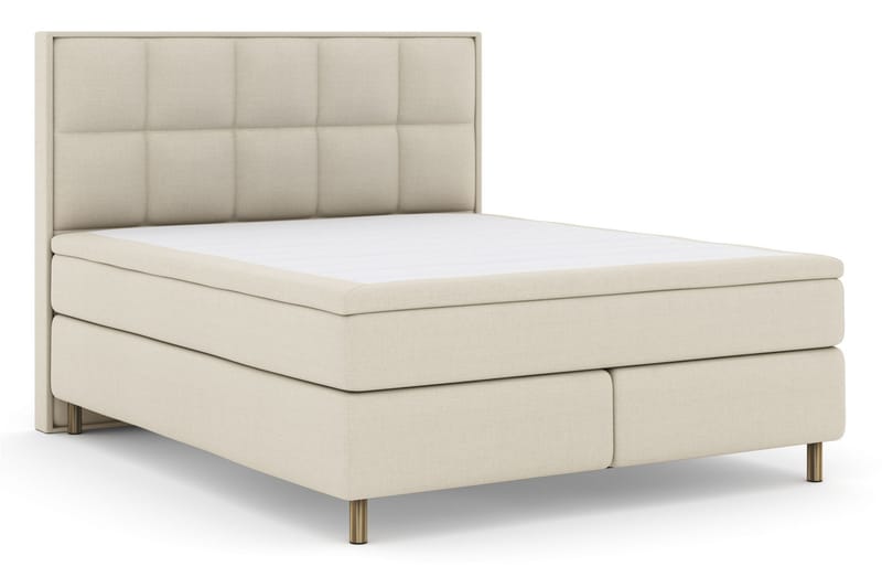 LEXI No 6 Sängpaket 210x210 Fast/Medium Watergel - Beige/Koppar - Möbler - Sovrum - Sängar - Komplett Sängpaket