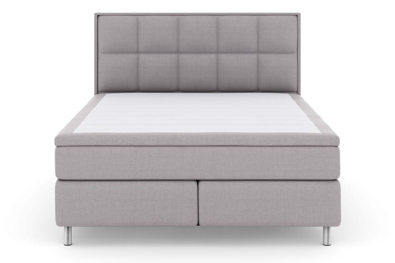 LEXI No 6 Sängpaket 210x210 Fast/Medium Watergel - Ljusgrå/Metall - Möbler - Sovrum - Sängar - Komplett Sängpaket