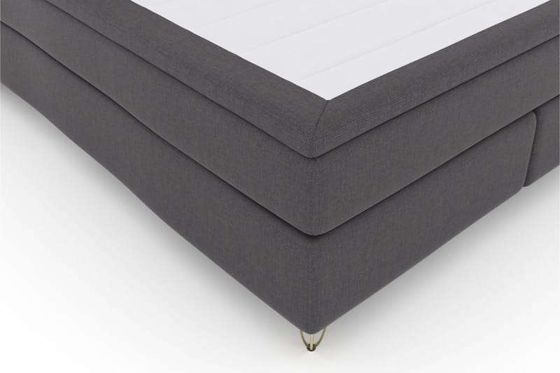 LEXI No 6 Sängpaket 210x210 F/M Memory/Pocket - Mörkgrå/Metall V-form - Möbler - Sovrum - Sängar - Komplett Sängpaket