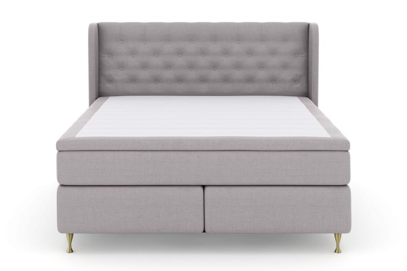 LEXI No 6 Sängpaket 210x210 Medium Memory/Pocket - Ljusgrå/Guld - Möbler - Sovrum - Sängar - Komplett Sängpaket