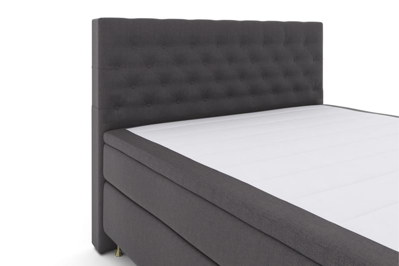 LEXI No 6 Sängpaket 210x210 Medium Watergel - Mörkgrå/Guld - Möbler - Sovrum - Sängar - Kontinentalsängar
