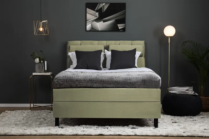 Lucky 140 Kontinentalsängspaket Grön - Möbler - Sovrum - Sängar - Kontinentalsängar