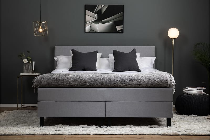 Lucky 150 Kontinentalsäng Grå - Möbler - Sovrum - Sängar - Kontinentalsängar