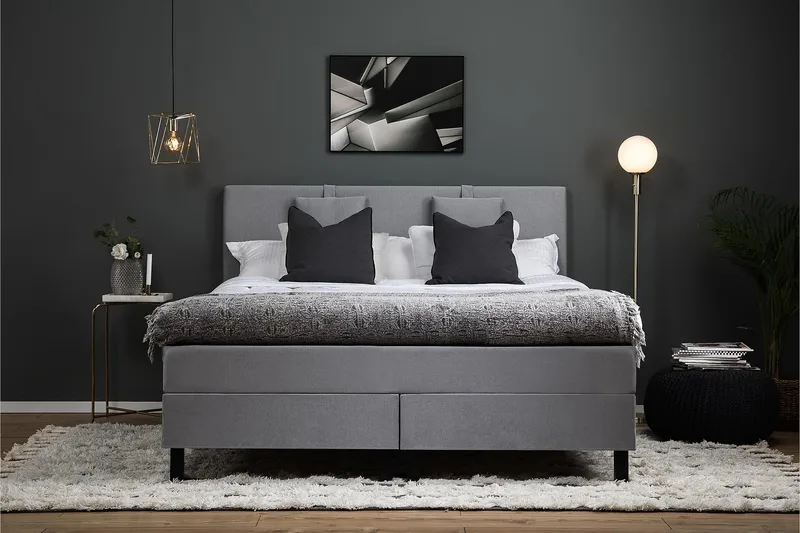 Lucky 150 Kontinentalsäng - Mellangrå - Möbler - Sovrum - Sängar - Kontinentalsängar