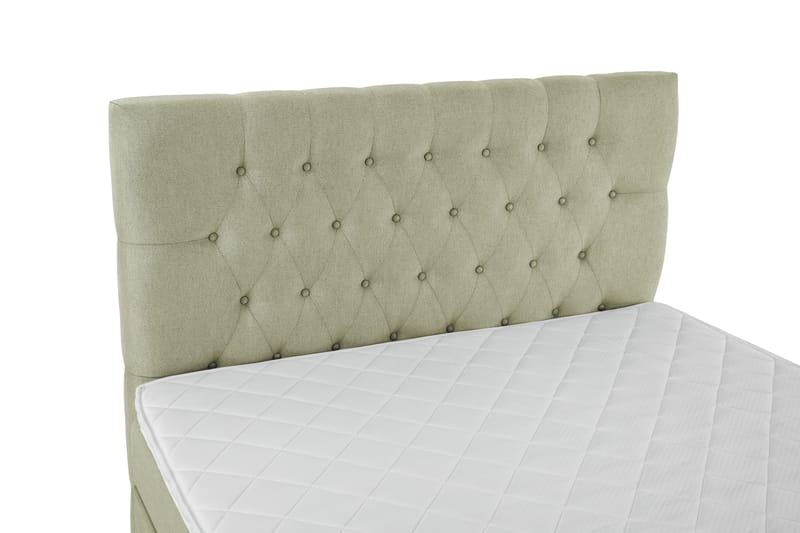 Lucky Komplett Sängpaket 140x200 Skum Diamant Sänggavel - Grön - Möbler - Sovrum - Sängar - Kontinentalsängar