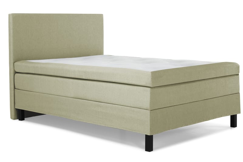 Lucky Komplett Sängpaket 140x200 Polyeter Slät Sänggavel - Grön - Möbler - Sovrum - Sängar - Kontinentalsängar
