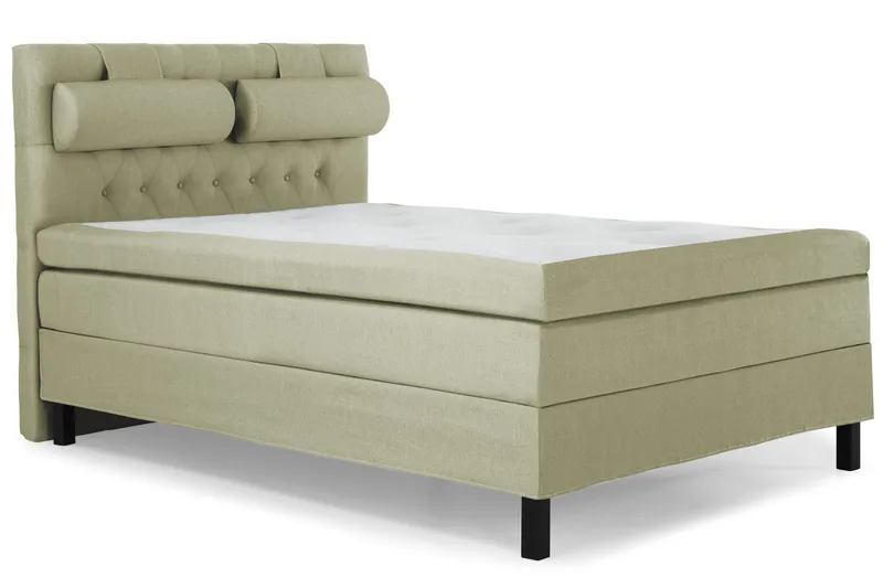 Lucky Komplett Sängpaket 140x200 Polyeter Diamant Sänggavel - Nackkudde Stor Grön - Möbler - Sovrum - Sängar - Kontinentalsängar