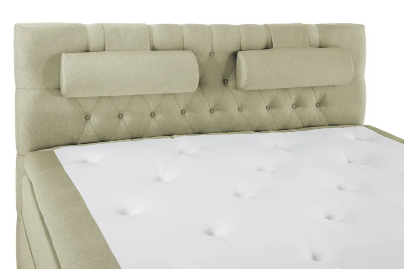 Lucky Komplett Sängpaket 160x200 Memory Diamant Sänggavel - Nackkudde Stor Grön - Möbler - Sovrum - Sängar - Kontinentalsängar