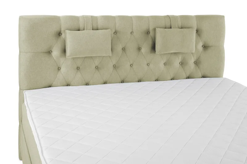 Lucky Komplett Sängpaket 160x200 Skum Diamant Sänggavel - Nackkudde Liten Grön - Möbler - Sovrum - Sängar - Kontinentalsängar