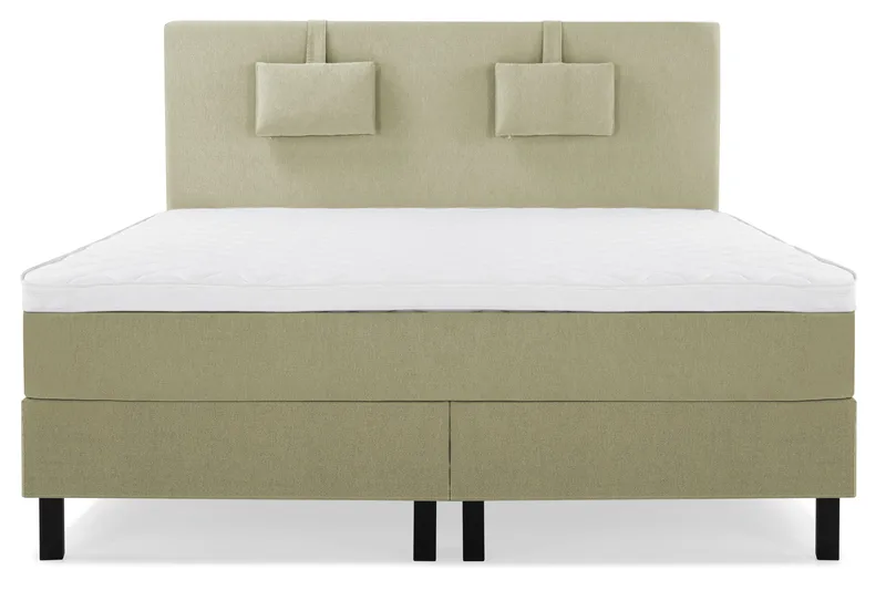 Lucky Komplett Sängpaket 160x200 Skum Slät Sänggavel - Nackkudde Liten Grön - Möbler - Sovrum - Sängar - Kontinentalsängar