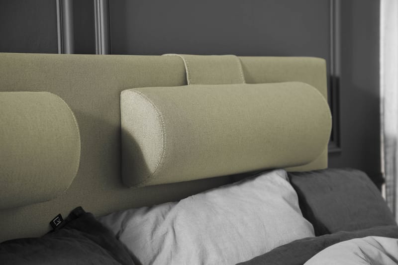 Lucky Komplett Sängpaket 160x200 Skum Slät Sänggavel - Nackkudde Stor Grön - Möbler - Sovrum - Sängar - Kontinentalsängar