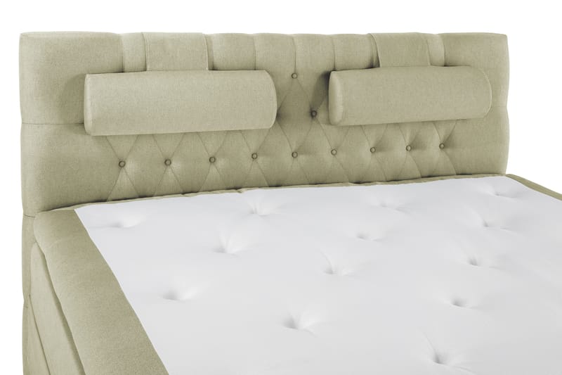 Lucky Komplett Sängpaket 160x200 Polyeter Diamant Sänggavel - Nackkudde Stor Grön - Möbler - Sovrum - Sängar - Kontinentalsängar