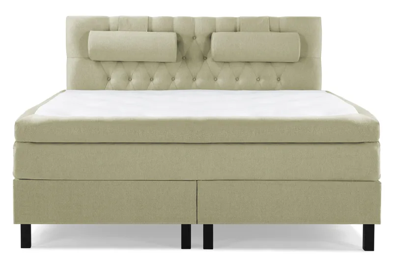 Lucky Komplett Sängpaket 160x200 Polyeter Diamant Sänggavel - Nackkudde Stor Grön - Möbler - Sovrum - Sängar - Kontinentalsängar