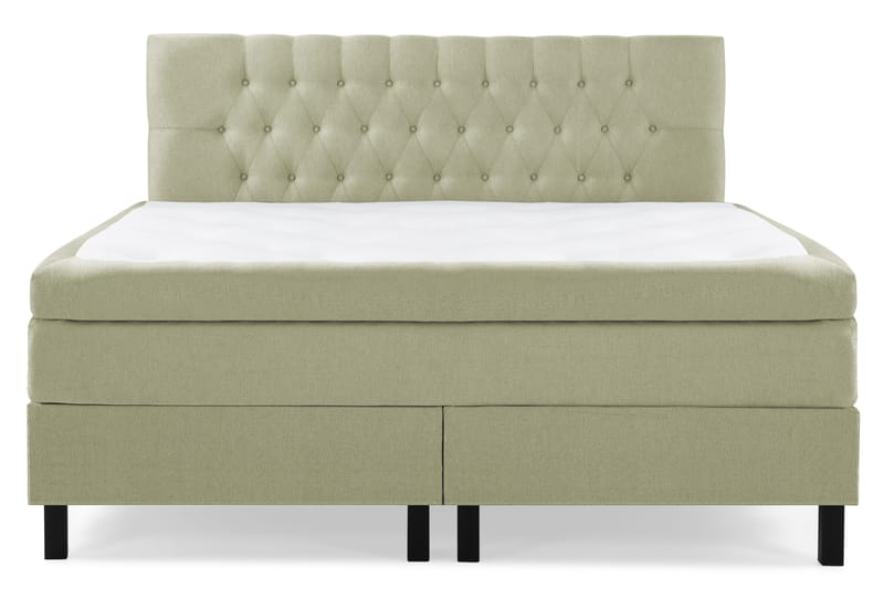 Lucky Komplett Sängpaket 160x200 Polyeter Diamant Sänggavel - Grön - Möbler - Sovrum - Sängar - Kontinentalsängar