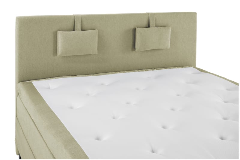 Lucky Komplett Sängpaket 160x200 Polyeter Slät Sänggavel - Nackkudde Liten Grön - Möbler - Sovrum - Sängar - Kontinentalsängar