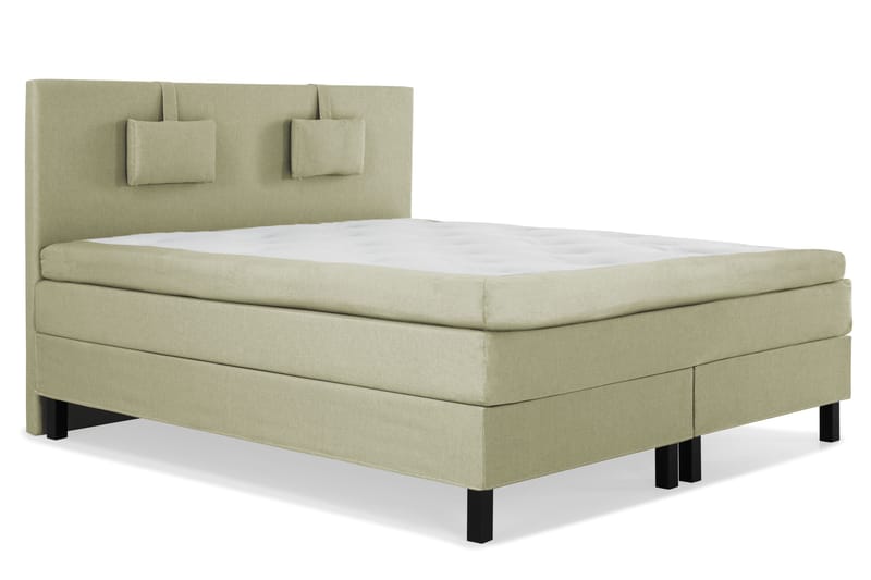 Lucky Komplett Sängpaket 160x200 Polyeter Slät Sänggavel - Nackkudde Liten Grön - Möbler - Sovrum - Sängar - Kontinentalsängar