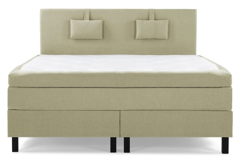 Lucky Komplett Sängpaket 160x200 Polyeter Slät Sänggavel - Nackkudde Liten Grön - Möbler - Sovrum - Sängar - Kontinentalsängar