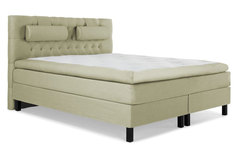 Lucky Komplett Sängpaket 160x200 Polyeter Diamant Sänggavel - Nackkudde Stor Grön - Möbler - Sovrum - Sängar - Kontinentalsängar
