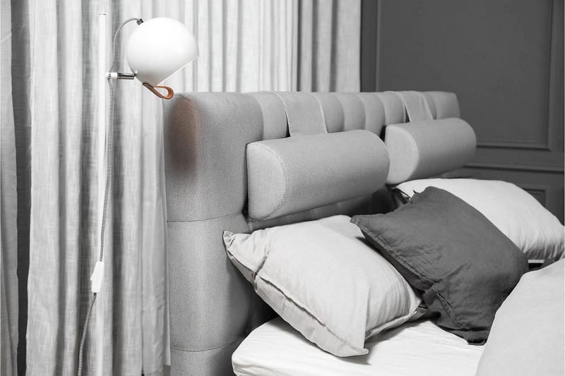 Lucky Komplett Sängpaket 180x200 Latex Diamant Sänggavel - Nackkudde Liten Mellangrå - Möbler - Sovrum - Sängar - Kontinentalsängar