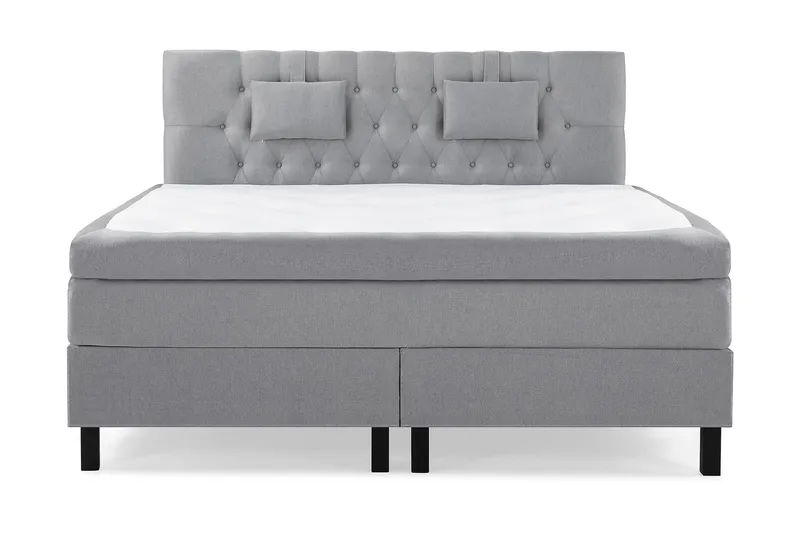 Lucky Komplett Sängpaket 180x200 Latex Diamant Sänggavel - Nackkudde Liten Mellangrå - Möbler - Sovrum - Sängar - Kontinentalsängar