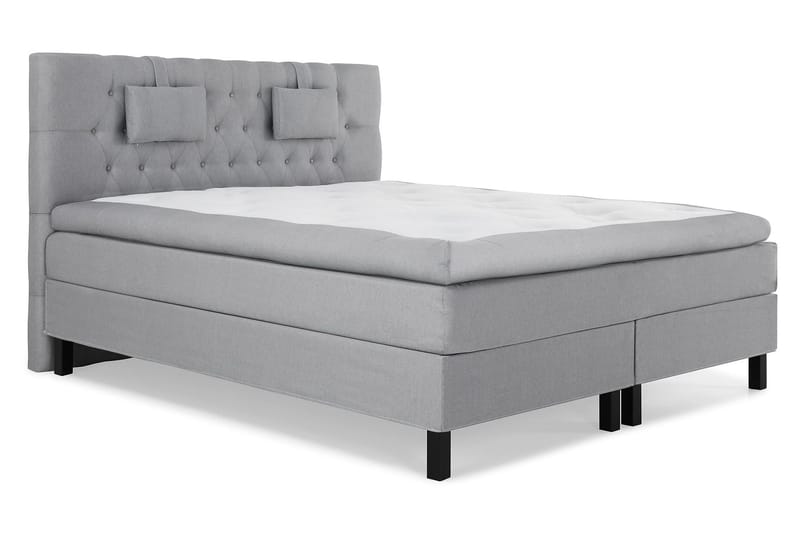 Lucky Komplett Sängpaket 180x200 Latex Diamant Sänggavel - Nackkudde Liten Mellangrå - Möbler - Sovrum - Sängar - Kontinentalsängar