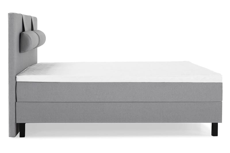 Lucky Komplett Sängpaket 180x200 Skum Slät Sänggavel - Nackkudde Stor Mellangrå - Möbler - Sovrum - Sängar - Kontinentalsängar