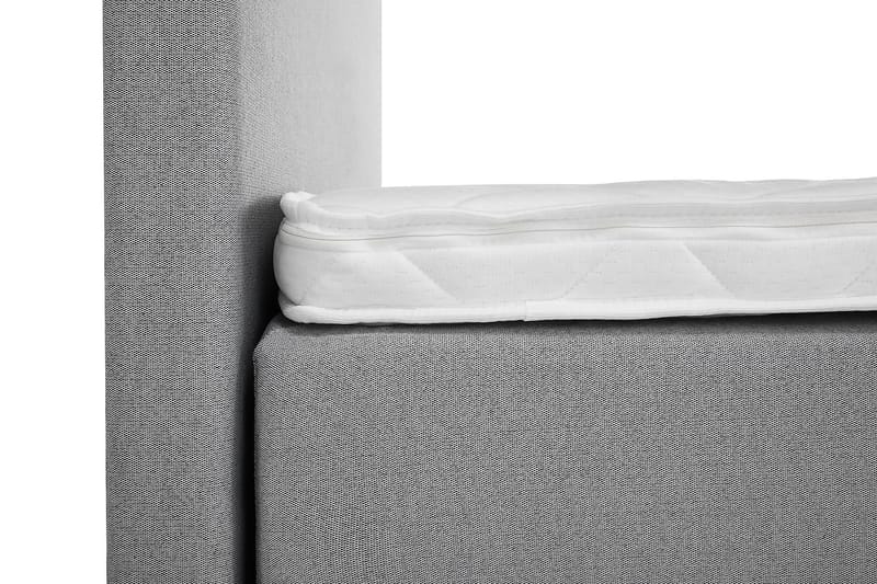 Lucky Komplett Sängpaket 180x200 Skum Slät Sänggavel - Nackkudde Stor Mellangrå - Möbler - Sovrum - Sängar - Kontinentalsängar