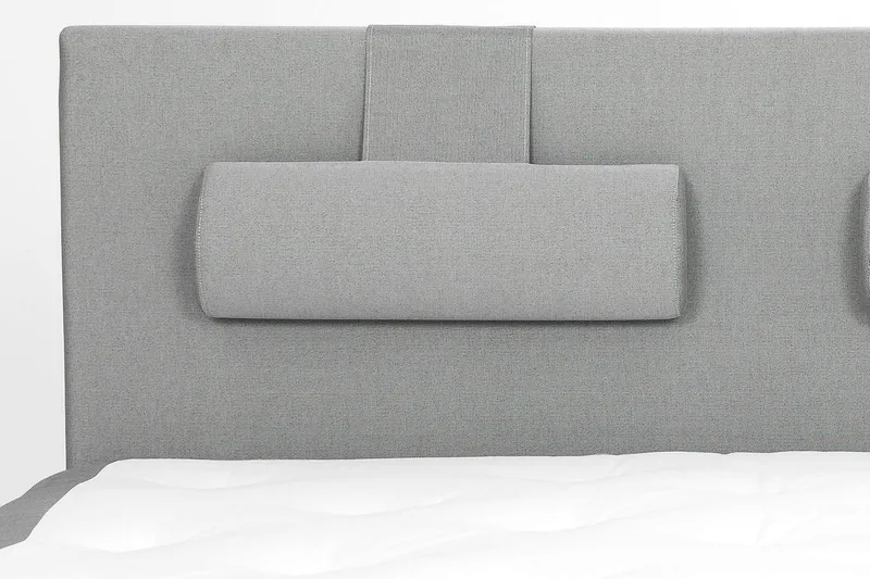 Lucky Komplett Sängpaket 180x200 Skum Slät Sänggavel - Nackkudde Stor Mellangrå - Möbler - Sovrum - Sängar - Kontinentalsängar