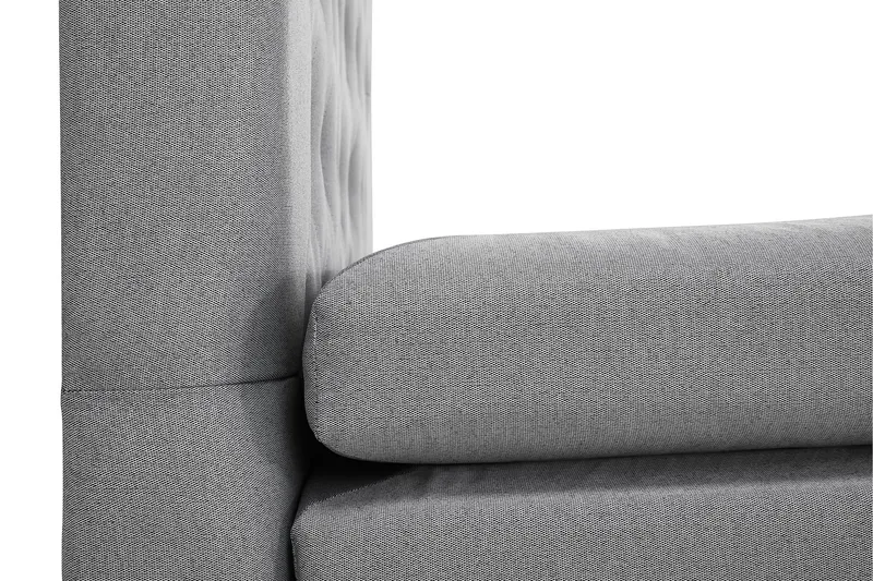 Lucky Komplett Sängpaket 180x200 Polyeter Diamant Sänggavel - Grå - Möbler - Sovrum - Sängar - Kontinentalsängar