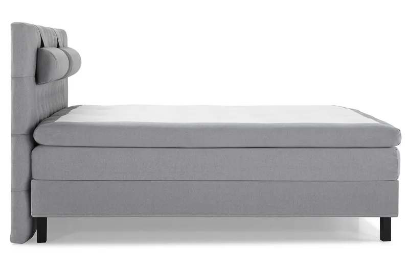Lucky Komplett Sängpaket 180x200 Polyeter Diamant Sänggavel - Grå - Möbler - Sovrum - Sängar - Kontinentalsängar