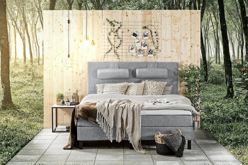 Lucky Kontinentalsäng 180x200Latexmadrass - Mellangrå - Möbler - Sovrum - Sängar - Kontinentalsängar