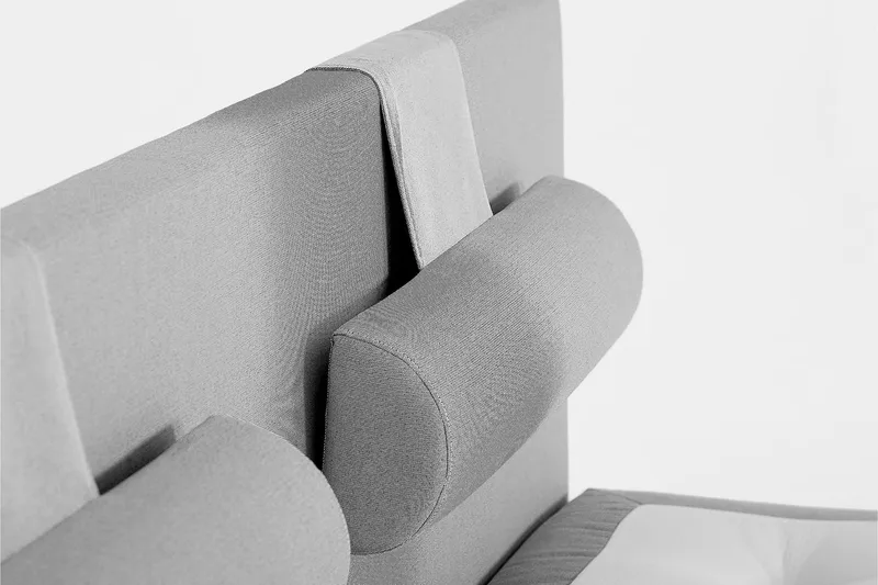 Lucky Sängpaket 150x200 SkumSlät Sänggavel - Grå - Möbler - Sovrum - Sängar - Kontinentalsängar